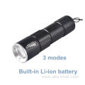 USB Rechargeable Cold White Light Multi-Function Flashlight